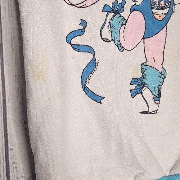 1984 Cabbage Patch Kids Ballet Dancer Blue & White Sweater, size 2T - Picture 2 of 6